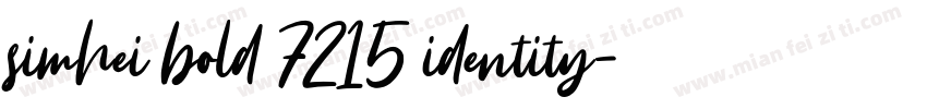 simhei bold 7215 identity字体转换